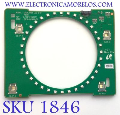 LED RING PARA MONITOR / NUMERO DE PARTE 3216-02586-00 / ET210201 / A53818A / MODELO LS28GA700NNXZA LA01